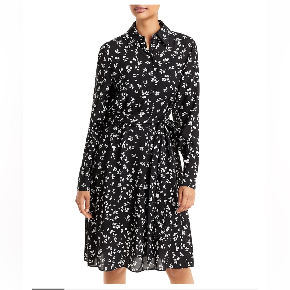 Hugo Boss Devitta Shirtdress Black and White Dress SZ S